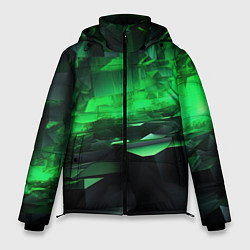 Куртка зимняя мужская Абстрактное настроение зеленого, цвет: 3D-светло-серый
