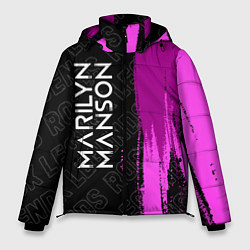 Мужская зимняя куртка Marilyn Manson rock legends по-вертикали