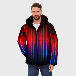 Куртка зимняя мужская Неоновый узор неоновая шкала, цвет: 3D-светло-серый — фото 2