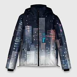 Куртка зимняя мужская Инверсия дня, цвет: 3D-черный
