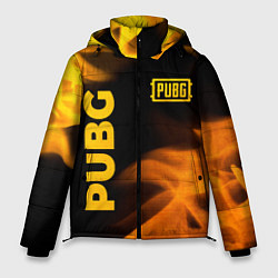 Куртка зимняя мужская PUBG - gold fire gradient, цвет: 3D-черный
