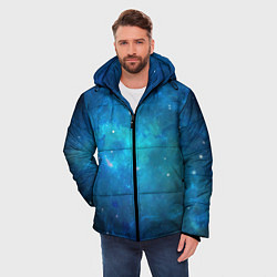 Куртка зимняя мужская Голубой космос, цвет: 3D-светло-серый — фото 2