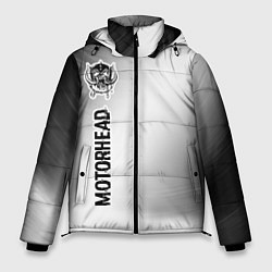 Куртка зимняя мужская Motorhead glitch на светлом фоне по-вертикали, цвет: 3D-черный