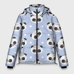 Куртка зимняя мужская Милая мультяшная панда, цвет: 3D-светло-серый