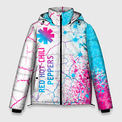 Мужская зимняя куртка Red Hot Chili Peppers neon gradient style по-верти