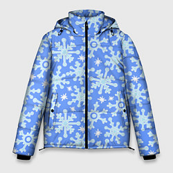 Куртка зимняя мужская Мультяшные снежинки, цвет: 3D-светло-серый