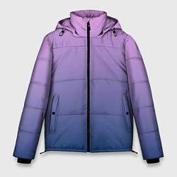 Мужская зимняя куртка Рассвет розовый и синий градиент 3d