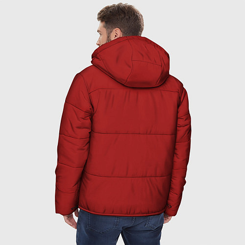 Мужская зимняя куртка Дизайн с полосами шестидесятых / 3D-Красный – фото 4