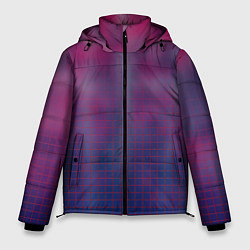 Куртка зимняя мужская Клетчатый паттерн, цвет: 3D-красный