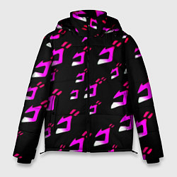 Куртка зимняя мужская JoJos Bizarre neon pattern logo, цвет: 3D-красный