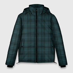 Куртка зимняя мужская Клетчатый тёмно-зелёный, цвет: 3D-черный