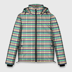 Куртка зимняя мужская Полосатый в точечку, цвет: 3D-светло-серый