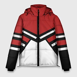 Куртка зимняя мужская Советский спорт с полосами, цвет: 3D-красный
