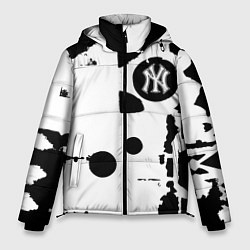 Куртка зимняя мужская New York yankees - baseball team pattern, цвет: 3D-черный