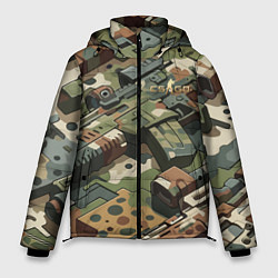 Куртка зимняя мужская Контр Страйк - милитари стиль, цвет: 3D-черный