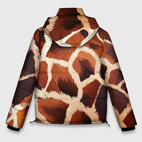 Мужская зимняя куртка Пятнистый мех жирафа / 3D-Светло-серый – фото 2