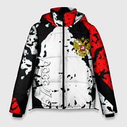 Куртка зимняя мужская Россия краски текстура, цвет: 3D-черный
