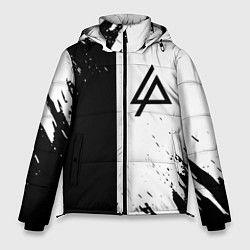 Мужская зимняя куртка Linkin park краски чёрнобелый