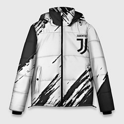 Куртка зимняя мужская Ювентус текстура спорт клуб, цвет: 3D-светло-серый