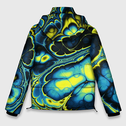 Мужская зимняя куртка Абстрактный узор / 3D-Светло-серый – фото 2