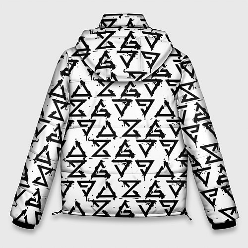 Мужская зимняя куртка Ведьмак паттерн згачки / 3D-Светло-серый – фото 2
