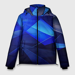 Мужская зимняя куртка Черно-синий абстрактный фон