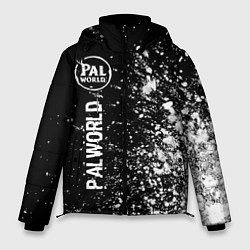 Куртка зимняя мужская Palworld glitch на темном фоне по-вертикали, цвет: 3D-черный
