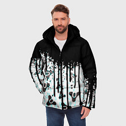 Куртка зимняя мужская Destiny pattern game abstraction, цвет: 3D-черный — фото 2