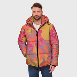 Куртка зимняя мужская Цветной яркий камуфляж, цвет: 3D-красный — фото 2