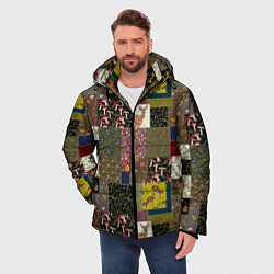 Куртка зимняя мужская Пэчворк лесной, цвет: 3D-красный — фото 2