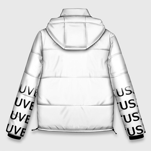 Мужская зимняя куртка Ювентус лого паттерн спорт / 3D-Светло-серый – фото 2