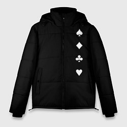 Куртка зимняя мужская Вини червы бубны крести, цвет: 3D-черный