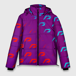 Куртка зимняя мужская НФС лого градиент текстура, цвет: 3D-красный