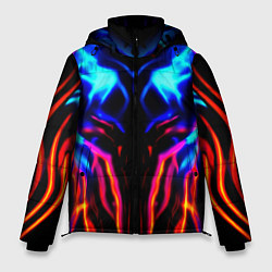Куртка зимняя мужская Неоновый киберкостюм, цвет: 3D-черный