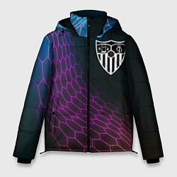 Куртка зимняя мужская Sevilla футбольная сетка, цвет: 3D-черный