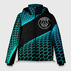 Куртка зимняя мужская PSG football net, цвет: 3D-черный