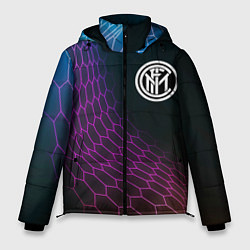 Куртка зимняя мужская Inter футбольная сетка, цвет: 3D-черный