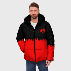 Куртка зимняя мужская Half life logo pattern steel, цвет: 3D-черный — фото 2