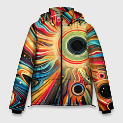 Куртка зимняя мужская Space abstraction - ai art, цвет: 3D-черный