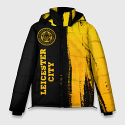 Мужская зимняя куртка Leicester City - gold gradient по-вертикали