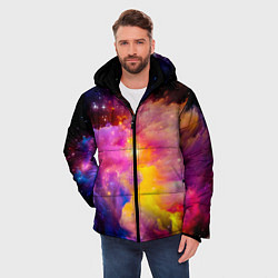 Куртка зимняя мужская Космическое пространство, цвет: 3D-светло-серый — фото 2