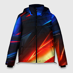 Куртка зимняя мужская Geometry stripes neon steel, цвет: 3D-красный