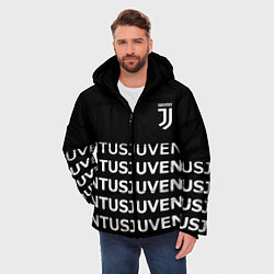Куртка зимняя мужская Juventus pattern fc club steel, цвет: 3D-светло-серый — фото 2