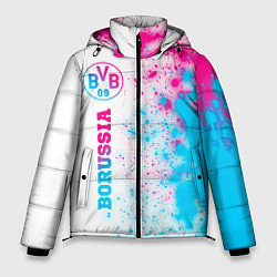 Мужская зимняя куртка Borussia neon gradient style по-вертикали