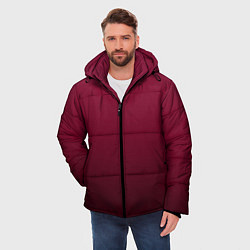 Куртка зимняя мужская Градиент тёмный вишнёвый, цвет: 3D-черный — фото 2