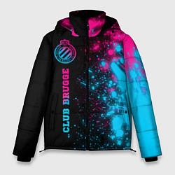Мужская зимняя куртка Club Brugge - neon gradient по-вертикали