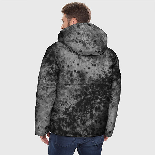 Мужская зимняя куртка Абстракция - серый пунш / 3D-Светло-серый – фото 4
