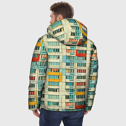 Мужская зимняя куртка Яркая панелька / 3D-Красный – фото 4