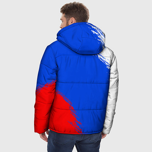 Мужская зимняя куртка Триколор и герб России / 3D-Красный – фото 4