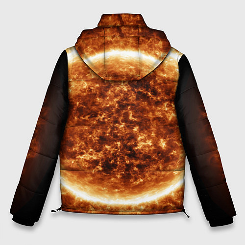 Мужская зимняя куртка Пылающее солнце крупным планом / 3D-Светло-серый – фото 2